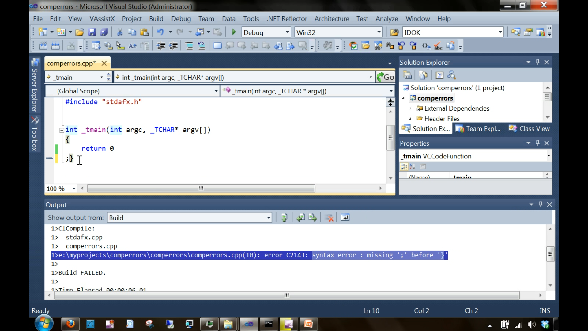 Above fig4-12 shows putting a semicolon in line number 10.
