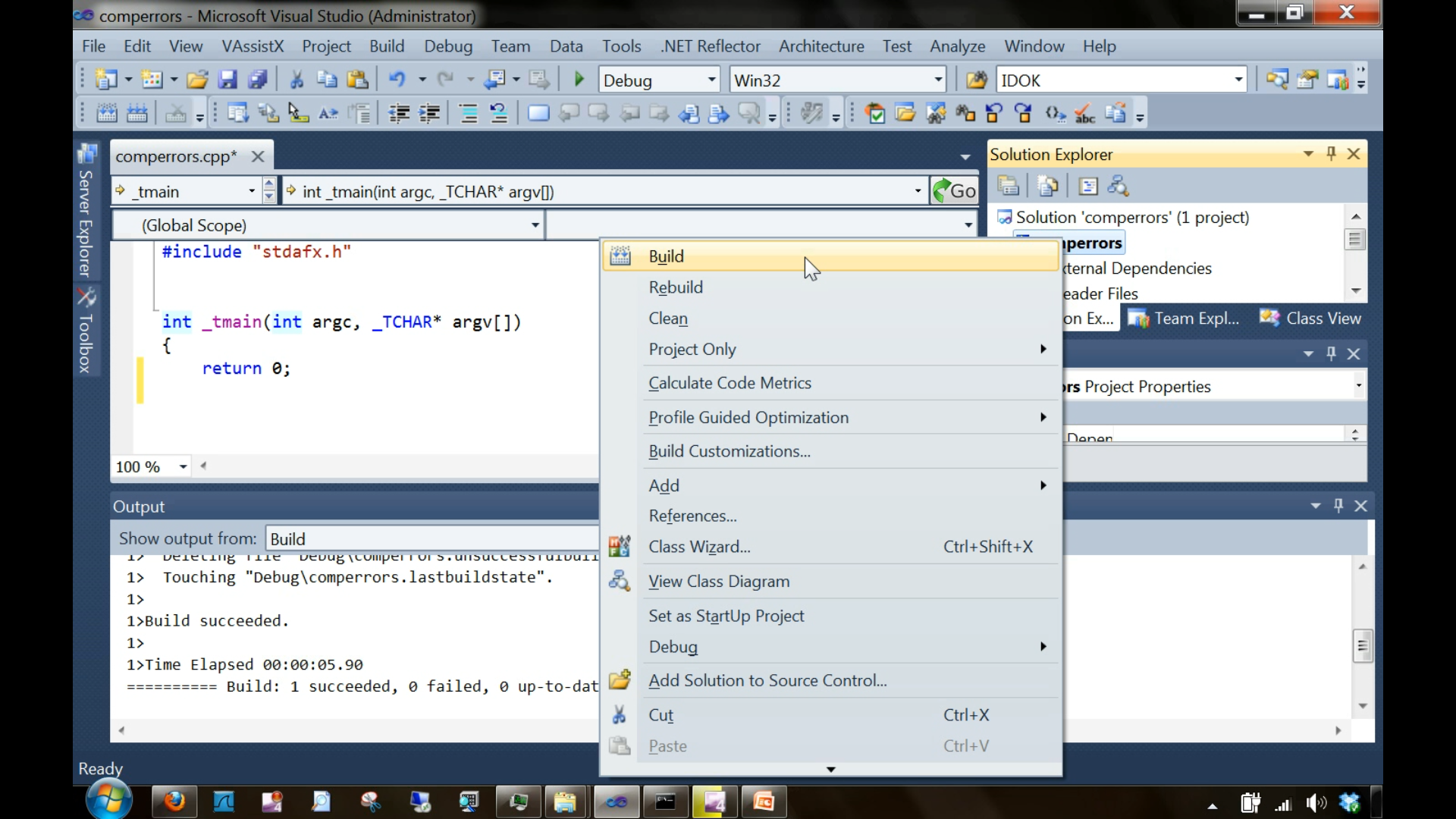 Above fig4-16 shows building the project by removing the closing '}'.