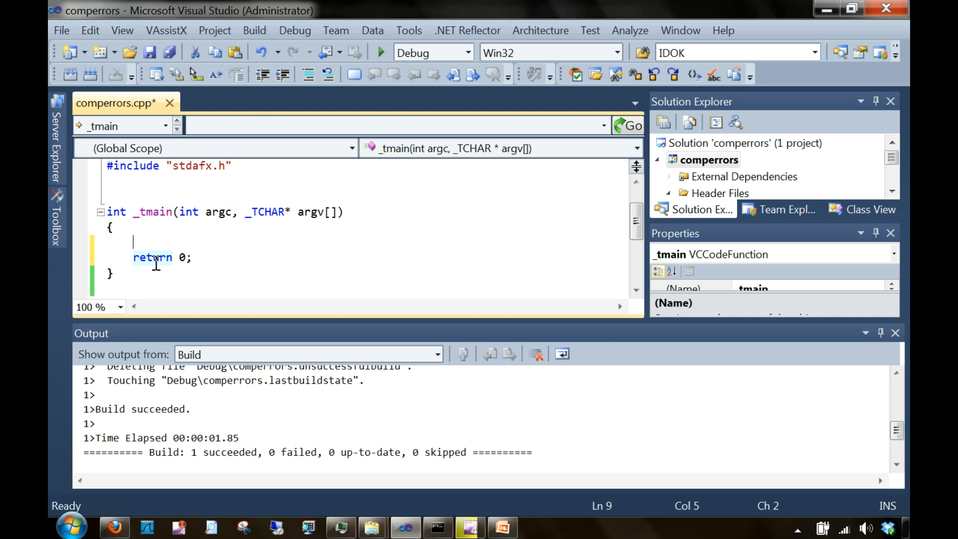 In the above fig4-22 we can see in the output window that, our project is compiled successfully.