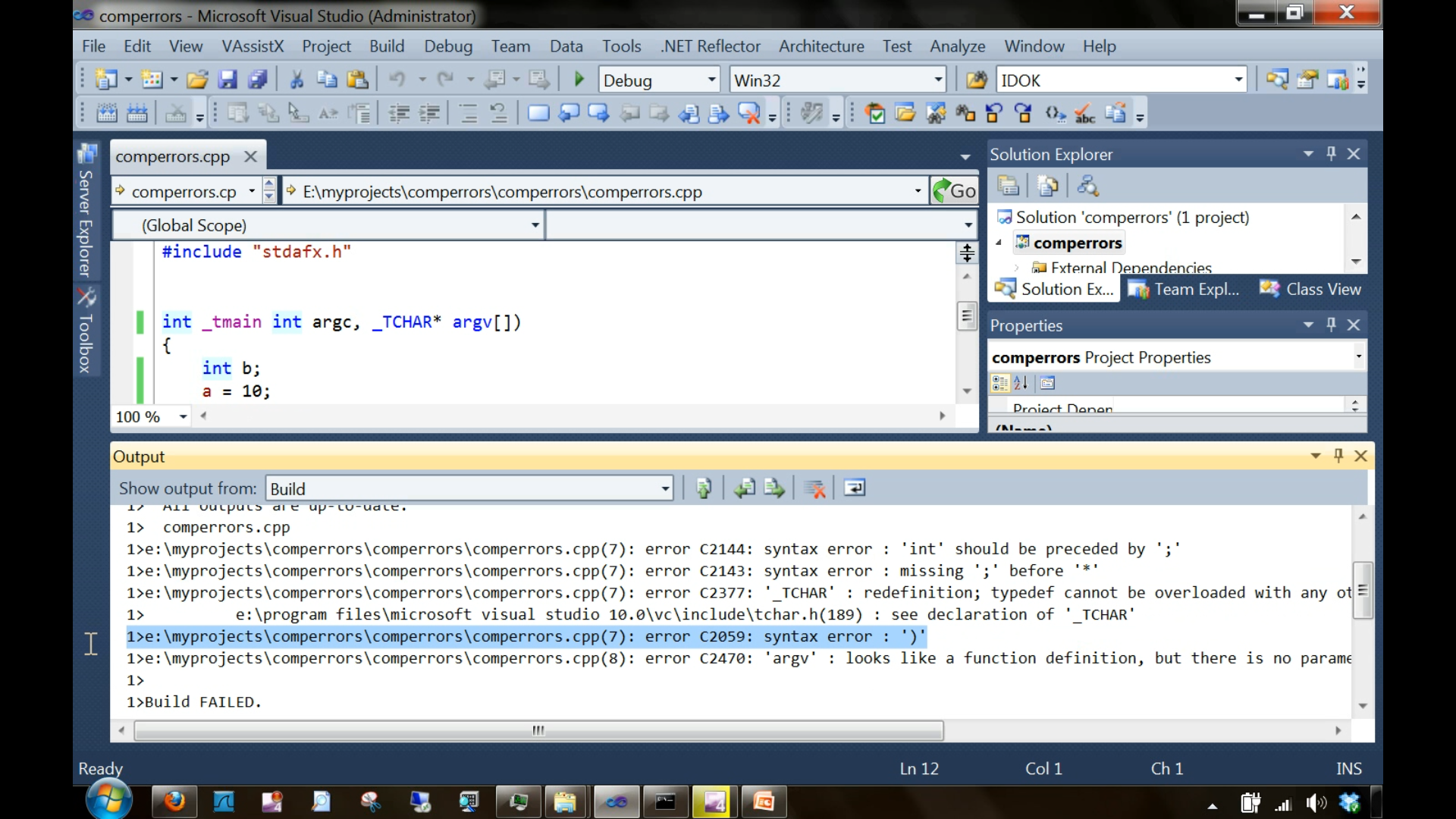In the above fig4-31 the selected line gives a hint about the mistake we made.