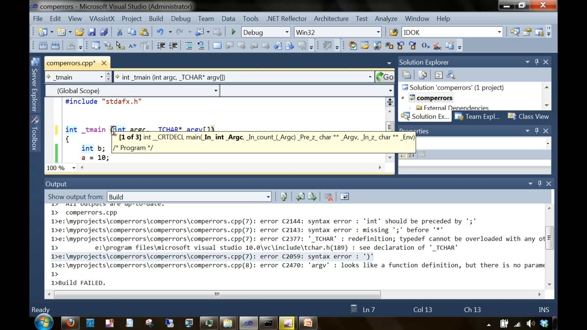 Above fig4-32 shows fixing the error by adding ‘(‘to the main function.