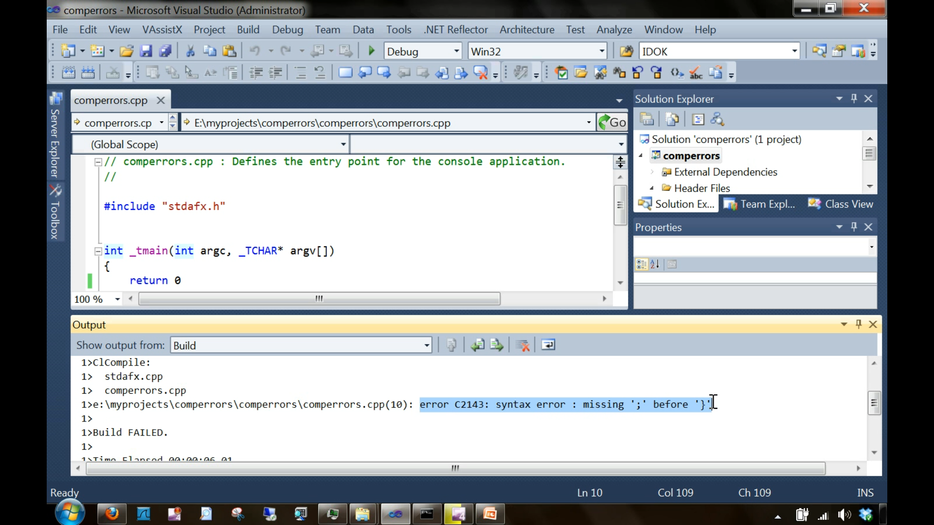 Above fig4-8 shows the error we got.
